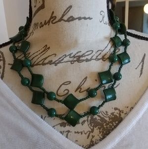 👠Green Beaded Necklace